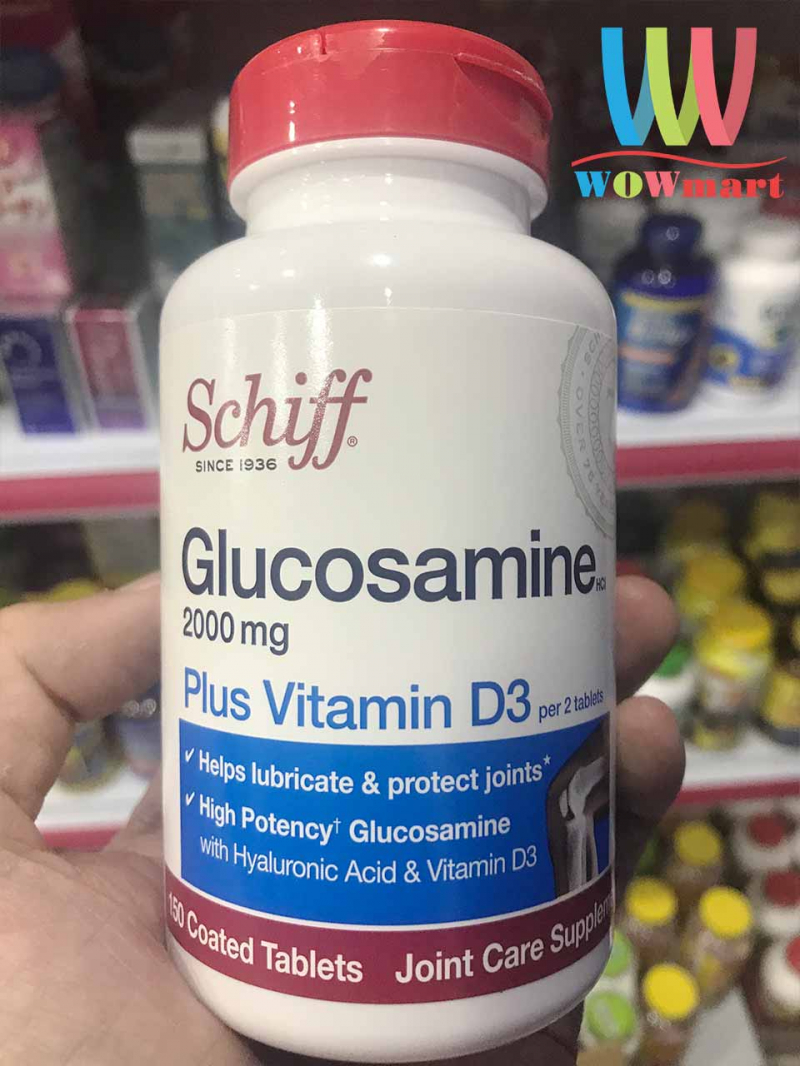 Glucosamine Schiff Plus Vitamin D3 Tablets 2000mg Box of 150 Tablets: